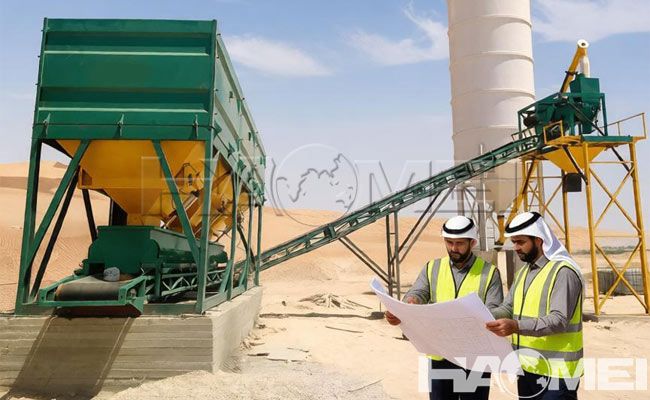 محطة خرسانة بنظام الخلط الجاف للمناطق الصحراوية